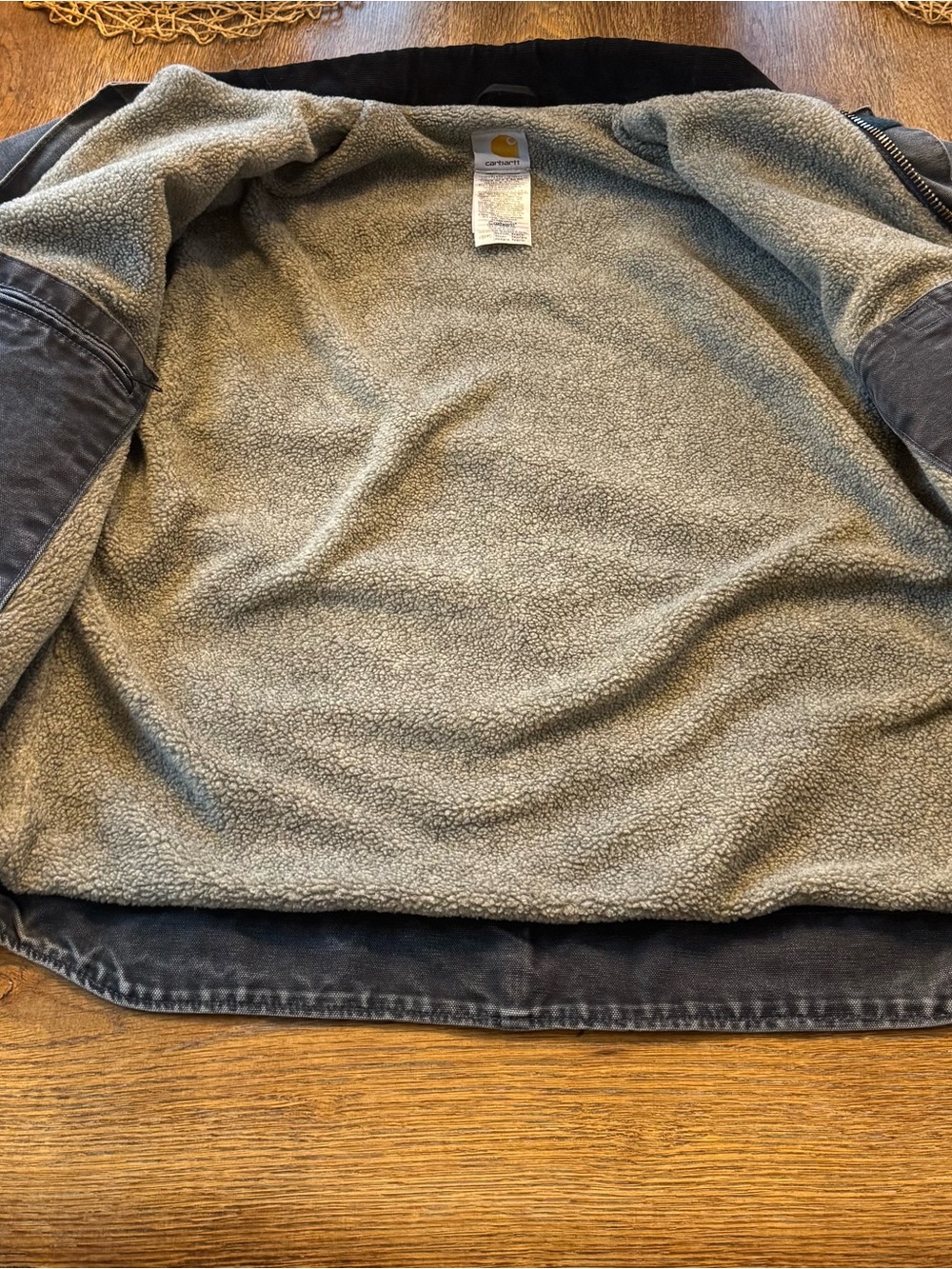 Vintage Carhartt J164 PTL Black Jean Jacket with Corduroy Collar - Picture 6 of 9